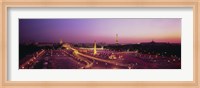High angle view of Paris at dusk Fine Art Print