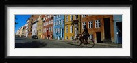 Woman Riding A Bicycle, Copenhagen, Denmark Fine Art Print
