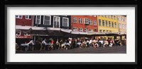 Tourists In A Road Side Restaurant, Nyhavn, Copenhagen, Denmark Fine Art Print