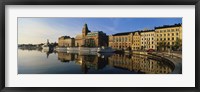 Reflection Of Buildings On Water, Stockholm, Sweden Fine Art Print