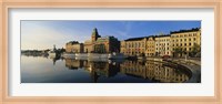 Reflection Of Buildings On Water, Stockholm, Sweden Fine Art Print
