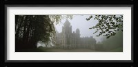 Castle Covered With Fog, Dunrobin Castle, Highlands, Scotland, United Kingdom Fine Art Print