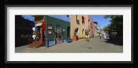 Multi-Colored Buildings In A City, La Boca, Buenos Aires, Argentina Fine Art Print