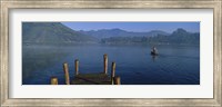 Pier On A Lake, Santiago, Lake Atitlan, Guatemala Fine Art Print