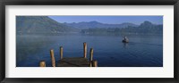 Pier On A Lake, Santiago, Lake Atitlan, Guatemala Fine Art Print