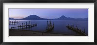 Piers Over A Lake, Guatemala Fine Art Print