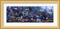 High Angle View Of A Group Of People In A Vegetable Market, Solola, Guatemala Fine Art Print