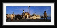 Tourboat Moored At A Dock, Helsinki, Finland Fine Art Print