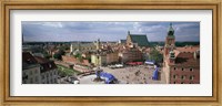 High angle view of a city, Warsaw, Poland Fine Art Print