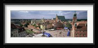 High angle view of a city, Warsaw, Poland Fine Art Print