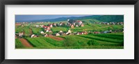 High angle view of houses in a field, Tatra Mountains, Slovakia Fine Art Print