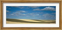 Clouded sky over a striped field, Geraldine, Montana, USA Fine Art Print