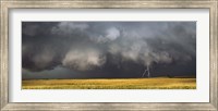 Thunderstorm advancing over a field Fine Art Print