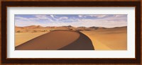 Sand dunes in an arid landscape, Namib Desert, Sossusvlei, Namibia Fine Art Print