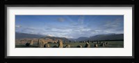 Rocks on a field, Castelrigg Stone Circle, Keswick, Lake district, England Fine Art Print