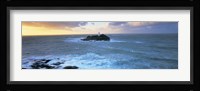 Lighthouse on an island, Godvery Lighthouse, Hayle, Cornwall, England Fine Art Print