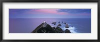 High angle view of a lighthouse, Nugget Point, The Catlins, South Island New Zealand, New Zealand Fine Art Print