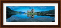 Reflection of a castle in water, Eilean Donan Castle, Loch Duich, Highlands, Scotland Fine Art Print