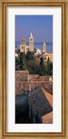 High angle view of a town, Rab Island, Croatia Fine Art Print
