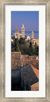 High angle view of a town, Rab Island, Croatia Fine Art Print
