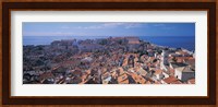 High angle view of a city, Dubrovnik, Croatia Fine Art Print