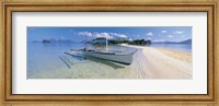 Fishing boat moored on the beach, Palawan, Philippines Fine Art Print
