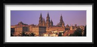 Cathedral in a cityscape, Santiago De Compostela, La Coruna, Galicia, Spain Fine Art Print