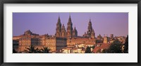 Cathedral in a cityscape, Santiago De Compostela, La Coruna, Galicia, Spain Fine Art Print
