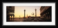 Low angle view of sculptures in front of a building, St. Mark's Square, Venice, Italy Fine Art Print