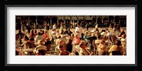 Tourists at a sidewalk cafe, Venice, Italy Fine Art Print