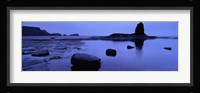Silhouette Of Rocks On The Beach, Black Nab, Whitby, England, United Kingdom Fine Art Print