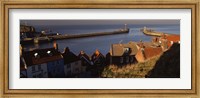 Buildings On The Waterfront, Whitby Harbour, North Yorkshire, England, United Kingdom Fine Art Print
