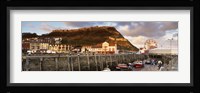 Speed Boats At A Commercial Dock, Scarborough, North Yorkshire, England, United Kingdom Fine Art Print