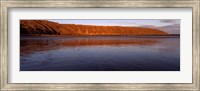 Reflection Of A Hill In Water, Filey Brigg, Scarborough, England, United Kingdom Fine Art Print