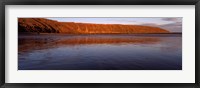 Reflection Of A Hill In Water, Filey Brigg, Scarborough, England, United Kingdom Fine Art Print