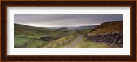 High Angle View Of A Path On A Landscape, Ribblesdale, Yorkshire Dales, Yorkshire, England, United Kingdom Fine Art Print