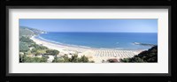 High angle view of the beach, Sperlonga, Lazio, Italy Fine Art Print