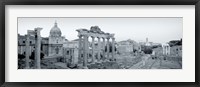 Ruins Of An Old Building, Rome, Italy (black and white) Fine Art Print