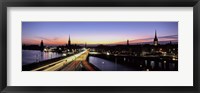 High angle view of traffic on a highway, Stockholm, Sweden Fine Art Print