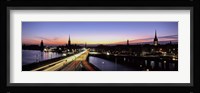 High angle view of traffic on a highway, Stockholm, Sweden Fine Art Print