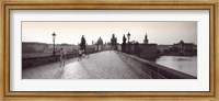 Tourist Walking On A Bridge, Charles Bridge, Prague, Czech Republic Fine Art Print