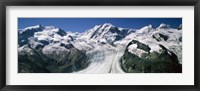 Snow Covered Mountain Range and Glacier, Matterhorn, Switzerland Fine Art Print