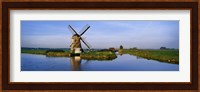 Traditional Windmill On The Waterfront, Netherlands Fine Art Print