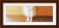 High Angle View Of A Girl Standing In Front Of A Wall, Germany Fine Art Print