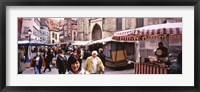Large Group Of People Walking On The Street, Baden-Wurttemberg, Tuebingen, Germany Fine Art Print