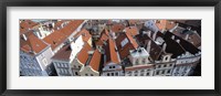 High angle view of buildings in a city, Czech Republic, Prague Fine Art Print
