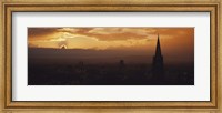 High section view of a building at dusk, Freiburg, Germany Fine Art Print