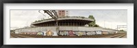 Graffiti on the wall along a railroad track, Basel, Switzerland Fine Art Print
