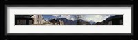 Low angle view of mountains near a village, Navone Village, Blenio Valley, Ticino, Switzerland Fine Art Print
