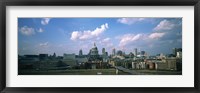 Buildings on the waterfront, St. Paul's Cathedral, London, England Fine Art Print